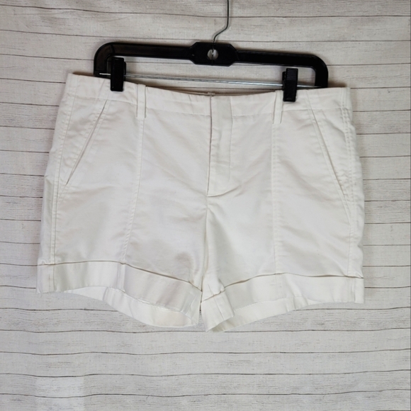 VINCE PLEATED ROLLED CUFF SHORTS, SZ 10 - Picture 1 of 13